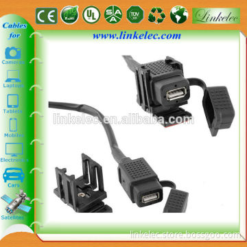 12V DC Waterproof Motorcycle Cigarette Lighter usb Power Supply Outlet Socket charger Cable